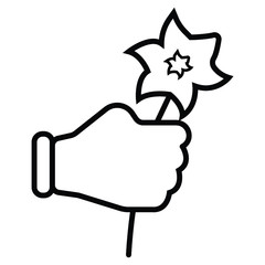icon of the flower in the hand