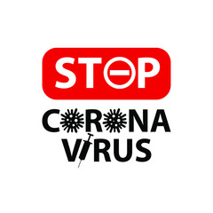 stop corona virus sign vector