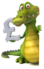 Fun crocodile - 3D Illustration