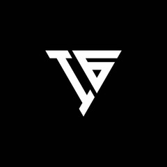 IG Logo letter monogram with triangle shape design template
