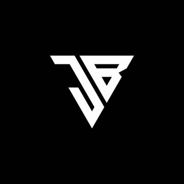 JB Logo letter monogram with triangle shape design template