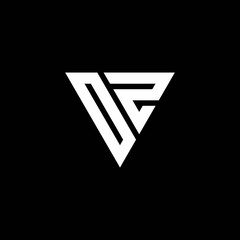 OZ Logo letter monogram with triangle shape design template