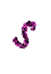 Letter s with flowers