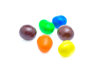 Colorful candies. Isolated on white background