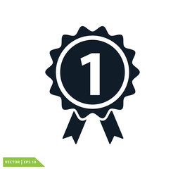 Medal icon vector logo design template