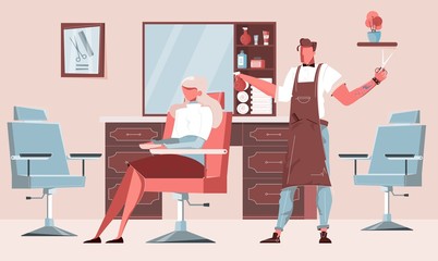 Hairdresser Background Illustration