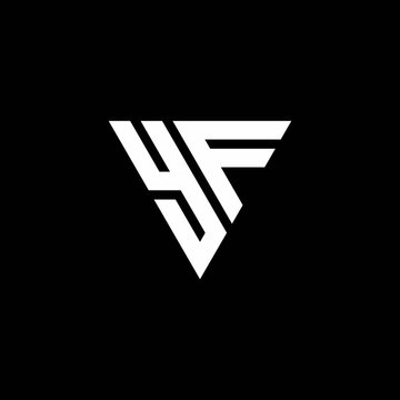 YF Logo letter monogram with triangle shape design template