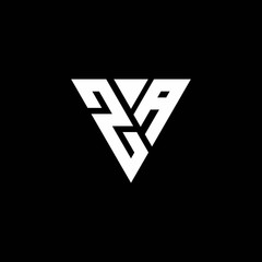 Fototapeta premium ZA Logo letter monogram with triangle shape design template