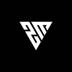 Foto op Aluminium ZM Logo letter monogram with triangle shape design template © Gariss