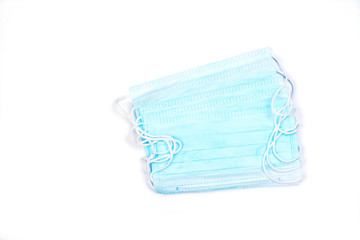 Surgical protective mask on white