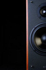 Big speaker on a black background