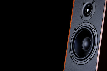 Big speaker on a black background