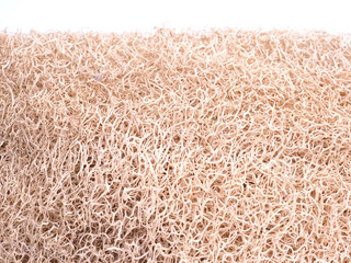 brown washcloth on a white background