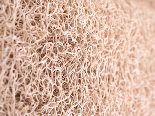 beautiful brown washcloth closeup. background