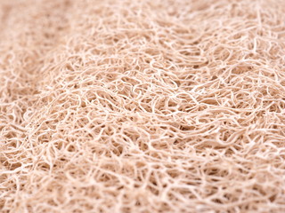 beautiful brown washcloth closeup. background