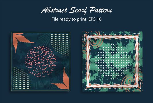 Abstract scarf pattern design for hijab, blanked, pillow, etc