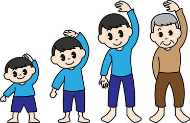 男　ラジオ体操　セット