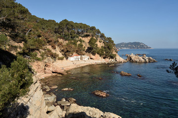 Fototapeta na wymiar Cala del Crit beach in Mont-Ras, Costa Brava, Girona province, Catalonia, Spain