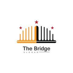 Business Bridge Logo Design Vector Icon Template design
