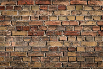 Background of old vintage brick wall