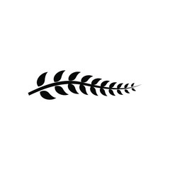 Naklejka premium Leaf branch black logo icon design vector illustration