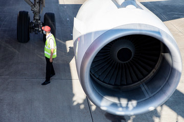 plane parking for maintenance at ariport