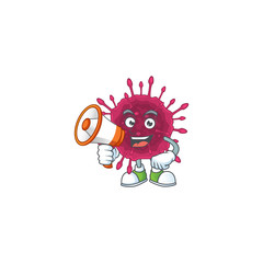 A picture of COVID19 with a megaphone