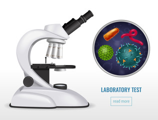 Laboratory Test Realistic Banner