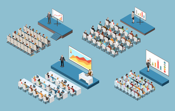 Conference Hall Isometric Set