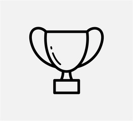 Trophy icon vector logo design template