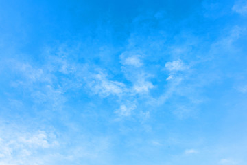 Blue sky with clouds, background, copy space