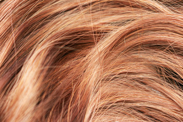 Beautiful wavy hair texture, brown hair