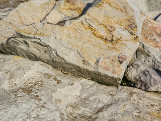 Fototapeta premium Details of big stones on the beach