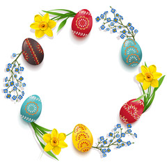 Vector Easter Round Concept