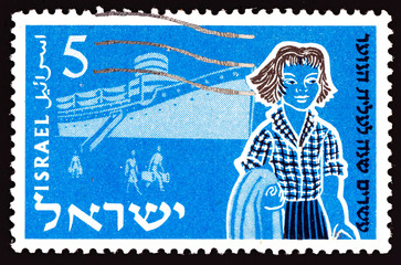 A stamp printed in Israel from the 