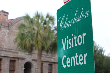 Fototapeta premium Charleston Visitor Center-Street Sign