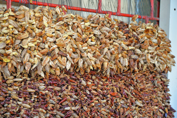 pile of husks in thailand