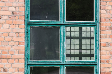 Window of old industrial building, Sweden