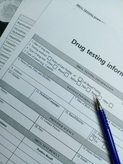 Obraz premium form test report drug