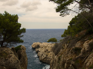 Near the coast on the western side of Mallorca