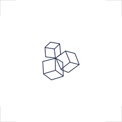cube logo geometric box design