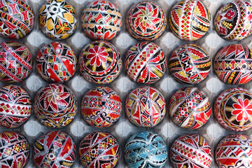 easter eggs in basket