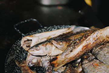 fish in pan
