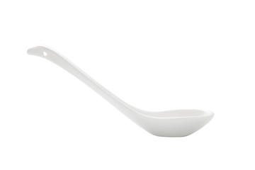 Ceramic spoon isolated on white background