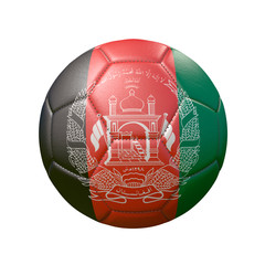 Fototapeta premium Soccer ball in flag colors isolated on white background. Afghanistan. 3D image