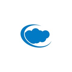 vector cloud technology logo template illustration
