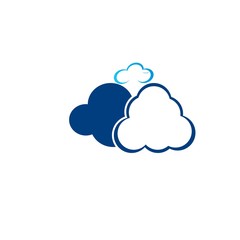 vector cloud technology logo template illustration