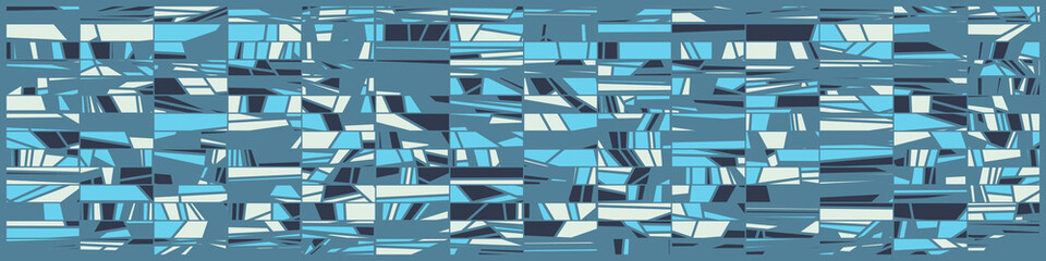 Abstract Random Color Poligones Generative Art background illustration