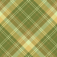 Seamless pattern in great swamp green, yellow and dark beige colors for plaid, fabric, textile, clothes, tablecloth and other things. Vector image. 2