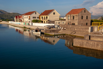 Fototapeta na wymiar Opuzen town on the Neretva delta, Croatia